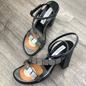 Vintage Charles David Black Strappy heels